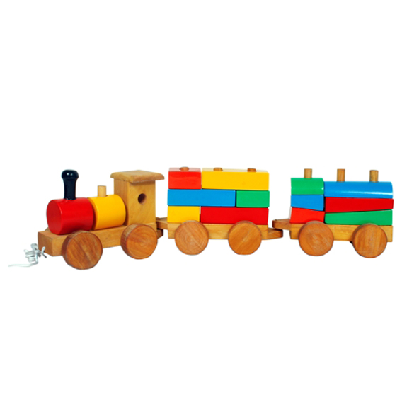  Wooden Train - Shapes & Colours