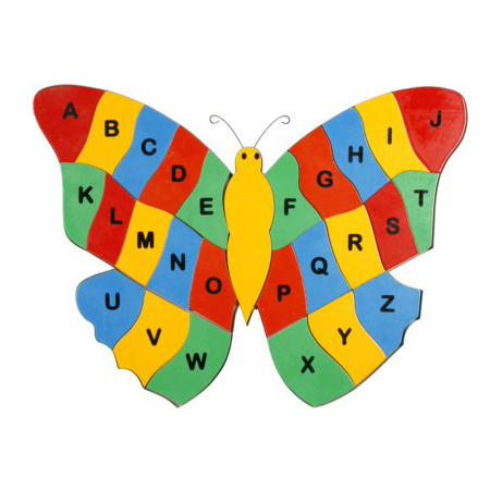 Alphabet Puzzle - Butterfly Shape